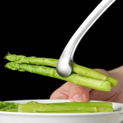 2 Pinces Barbecue a Bout Rond | TongsforBBQ™ prise d'asperge