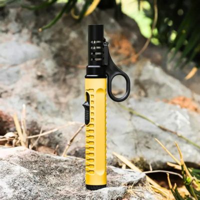 Jaune - Briquet tempete rechargeable au butane | Fire Cookingâą