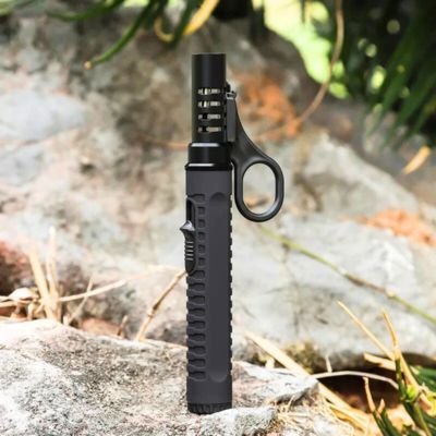 Noir - Briquet tempete rechargeable au butane | Fire Cookingâą