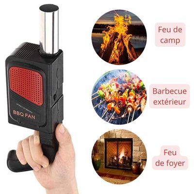 Souffleur | RoastingCook™ A Batterie pour Barbecue 4 belle images + saucisses sur charbon 3 lieux d'utilisation