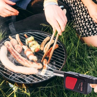 Souffleur | RoastingCook™ A Batterie pour Barbecue 4 belle images + saucisses sur charbon cuisson de saucisse