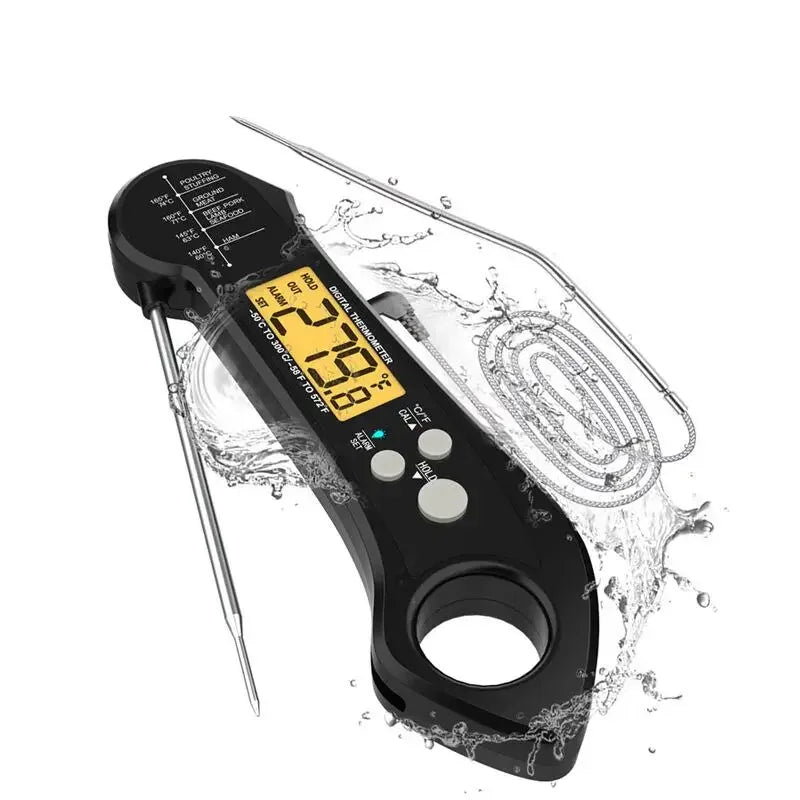 THERMOMETRE de Cuisine | SensorCook™ avec Sonde et Alarme Noir