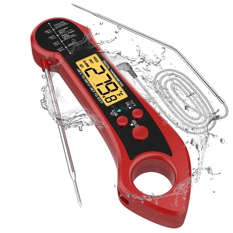 THERMOMETRE de Cuisine | SensorCook™ avec Sonde et Alarme rouge