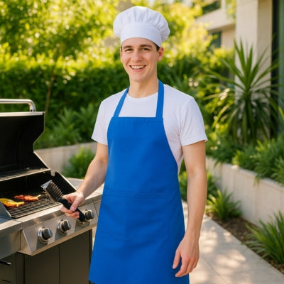 Tablier de Cuisine Barbecue | Barbecue Accessoriesâą couleur bleu