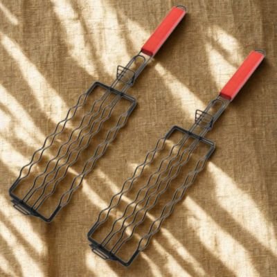 2 - Grilles de Cuisson A 6 Saucisses Pliable | RoastingCook™