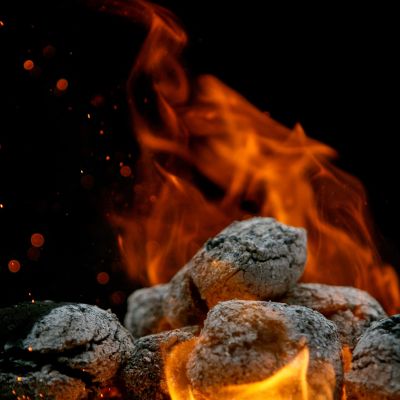 Allume Charbon ELECTRIQUE 450 W | Camp fire Cooking™  pret pour la cuisson