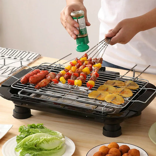 Barbecue sans FUMEE ELECTRIQUE | Camp fire Cooking™ avec brochettes