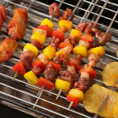 Barbecue sans FUMEE ELECTRIQUE | Camp fire Cooking™ nourriture e brochettes