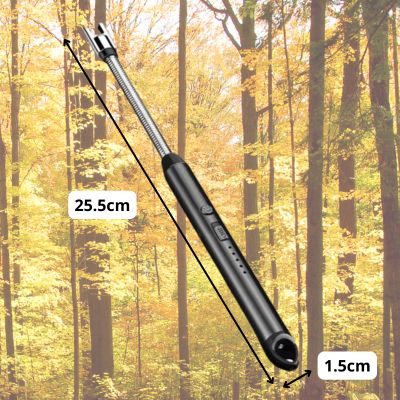Noir - Allume Feu | Ignite Fire Cooking™ briquet rechargeable électrique dimensions