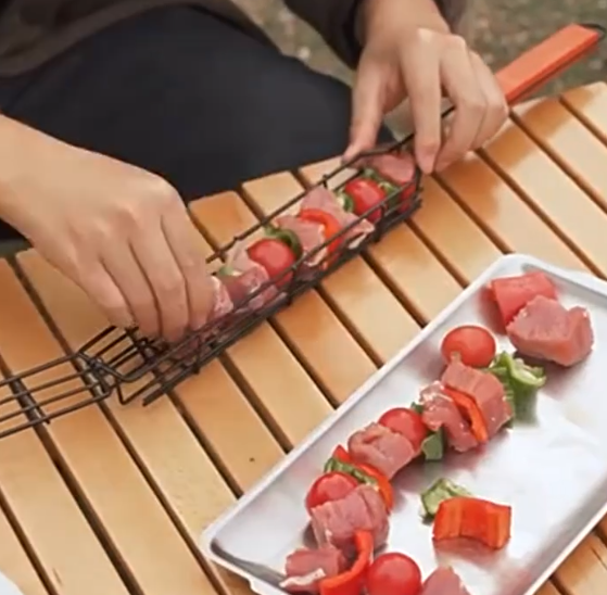 Panier Brochette Barbecue | RoastingCook™ assemblage de brochette avec plateau