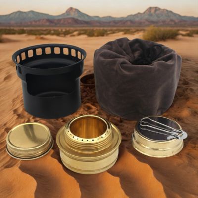 RECHAUD | Campfire Cooking™ A Alcool de Camping noir dans le sable