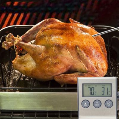 THERMOMETRE Cuisine | SensorCook™ Numérique Avec sonde planté au coeur du poulet