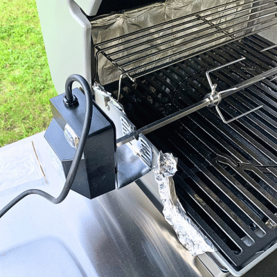 Tourne Broche Electrique 4w sur barbecue