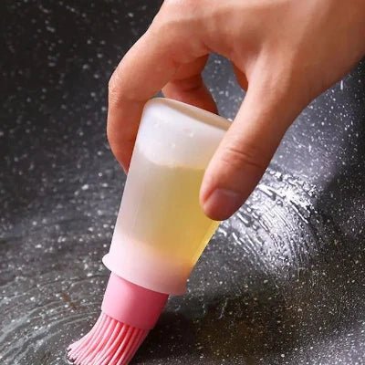 Bouteille A Badigeonner huile - OilBottleBrush™ - Rose badigeonne la poele