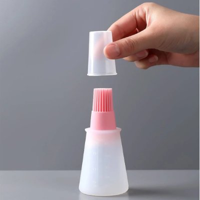 Bouteille A Badigeonner huile - OilBottleBrush™ - Rose avec capuchon 