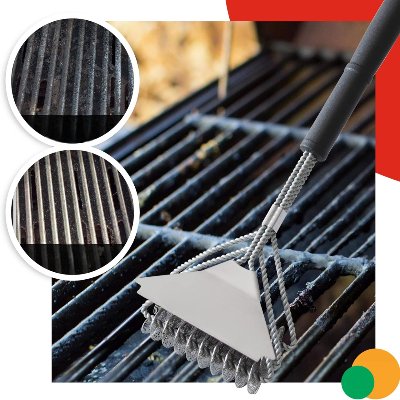 Brosse nettoyante - SafeGrillBrush™ - Style D - CUISTO BBQ