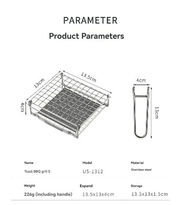 Grille Pain Pliable Toast | RoastingCook™ - CUISTO BBQ