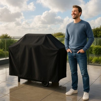 Housse Barbecue Noire | IMPERMEABLE PRENIUM™ - CUISTO BBQ