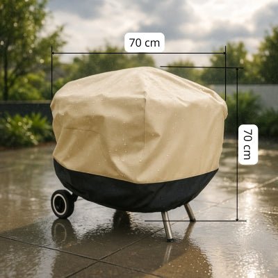 Housse Barbecue Ronde Beige | IMPERMEABLE PRENIUM™ - CUISTO BBQ