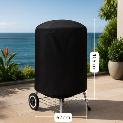 Housse Barbecue Ronde Noire | IMPERMEABLE PRENIUM™ - CUISTO BBQ