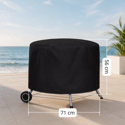 Housse Barbecue Ronde Noire | IMPERMEABLE PRENIUM™ - CUISTO BBQ