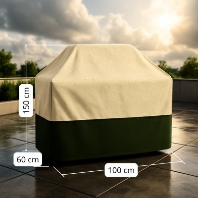 Housse de Barbecue Beige | IMPERMEABLE PRENIUM™ - CUISTO BBQ