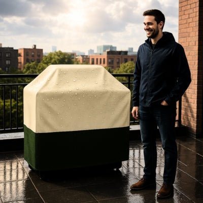 Housse de Barbecue Beige | IMPERMEABLE PRENIUM™ - CUISTO BBQ