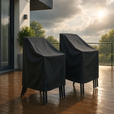Housse de Chaise Noire | IMPERMEABLE PRENIUM™ - CUISTO BBQ