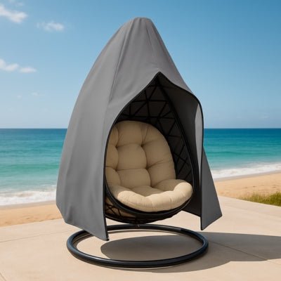 Housse Fauteuil Suspendu Grise | IMPERMEABLE PRENIUM™ - siege simple place - CUISTO BBQ