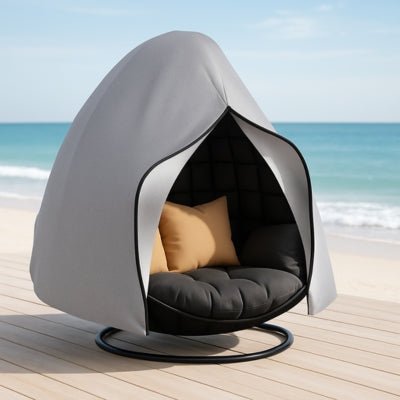 Housse Fauteuil Suspendu Grise | IMPERMEABLE PRENIUM™ - siege double place -CUISTO BBQ