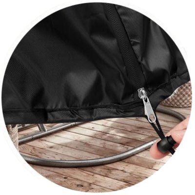 Housse Fauteuil Suspendu Noire | IMPERMEABLE PRENIUM™ - CUISTO BBQ