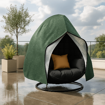 Housse Fauteuil Suspendu Verte | IMPERMEABLE PRENIUM™ - CUISTO BBQ