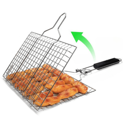 Panier grille barbecue pliable | RoastingCook™ - CUISTO BBQ