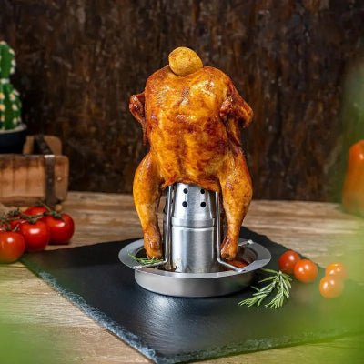 ROTISSOIRE POULET SUPPORT BIERE | RoastingCook™ - CUISTO BBQ